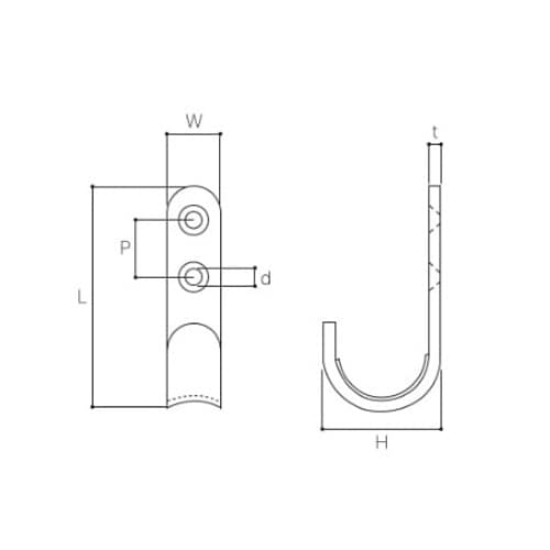 EA951DB−46 17x35mm フック(ステ