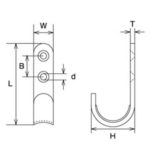 EA951DE−63 20x 45mm フック(ス