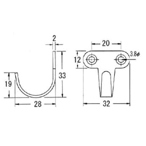 EA951DG−13B 28x33mm フック(ス