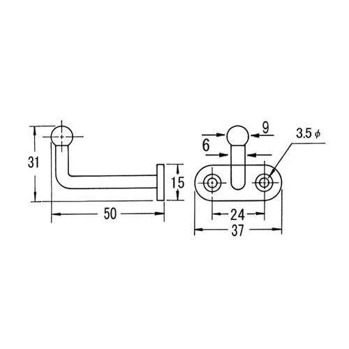 EA951DG−18 50x31mm フック(亜鉛