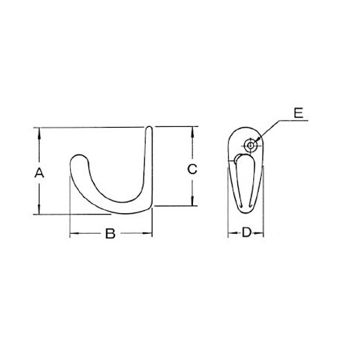 EA951DG−2 34x35mm フック(亜鉛合