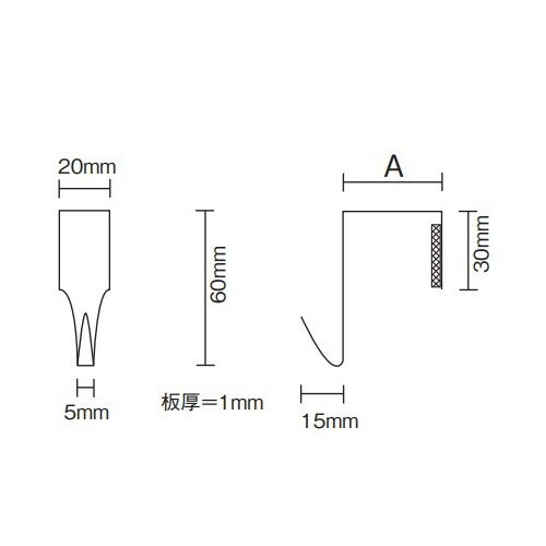EA951DG−83 45mm 引掛けフック(ホワ