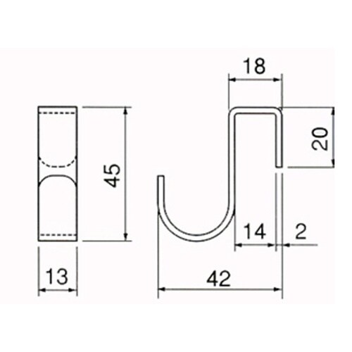 EA951DG−8 14x20mm フック(ステン