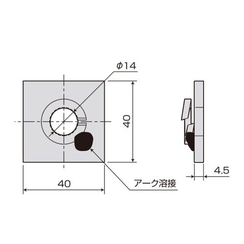 EA951EB−871 M12/40x40mm 角