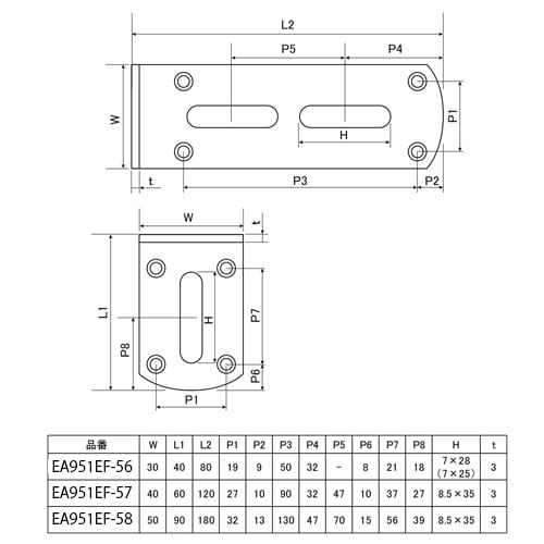 EA951EF−57 60x120x40mm ワイ