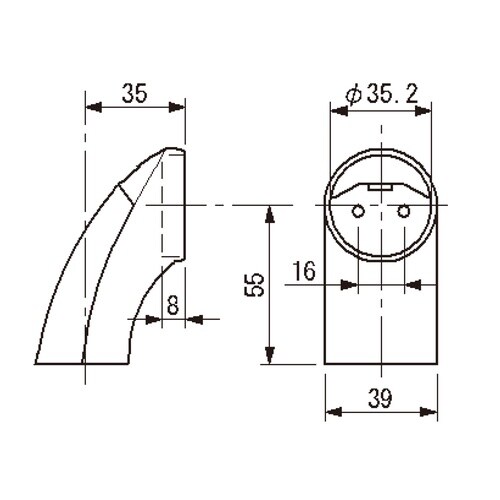 EA951EL−251 φ35mm 手すり用エンド