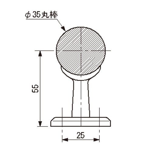 EA951EL−260 φ35mm 手すり用直受ブ
