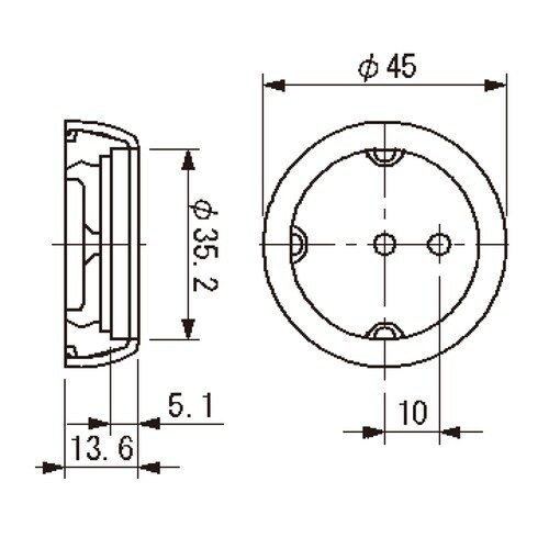 EA951EL−261 φ35mm 手すり用エンド