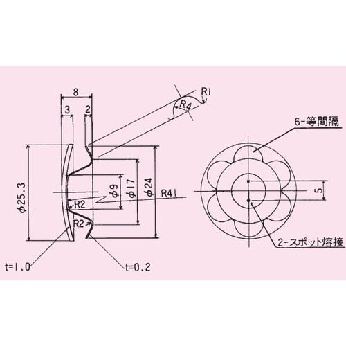EA951EY−2 25mm エンドキャップ(ステ