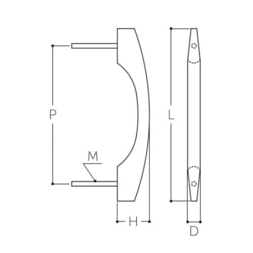EA951HA−22 100mm 木製取手