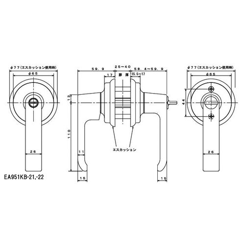 EA951KB−21 25−40mm 取替用レバー