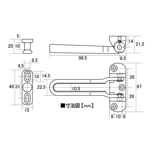 EA951LA−13 ドアガード(外開き用)