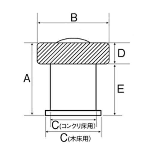 EA951LG−77 50mm 戸当り(木床用)