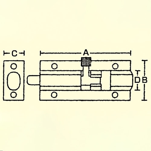 EA951LR−2 90mm 引抜きラッチ(アルミ
