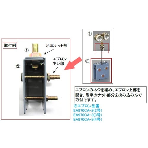 EA970BA−22 2号レール用トロリー複車(プ