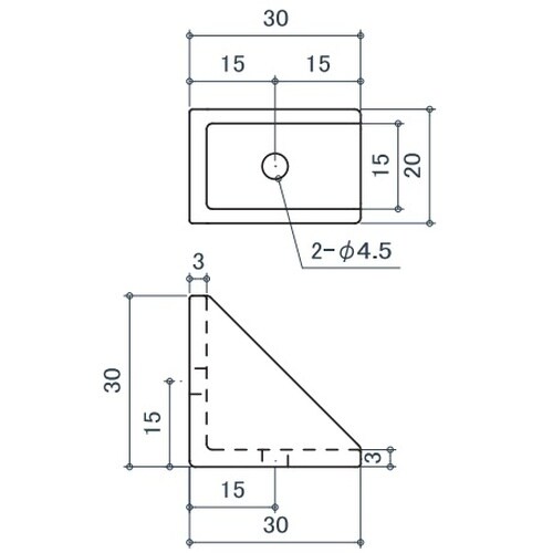 EA976CB−37 30角用 三角ブラケット(シ
