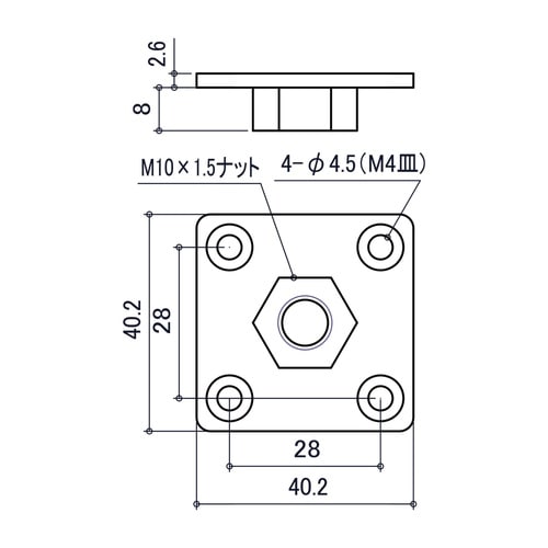 EA976CB−47 40角用 ナットプレート(M
