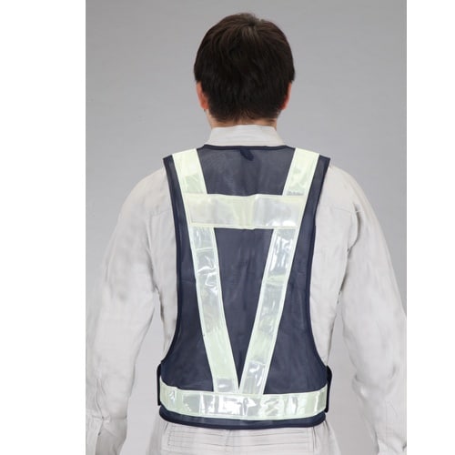 EA983R−126 安全ベスト(蓄光・紺/白)