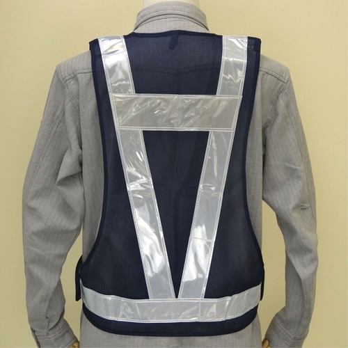 EA983R−126 安全ベスト(蓄光・紺/白)