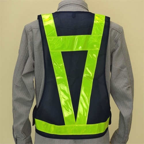 EA983R−127 安全ベスト(蓄光・紺/黄)