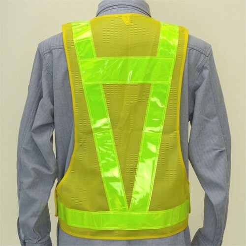 EA983R−128 安全ベスト(蓄光・黄/黄)