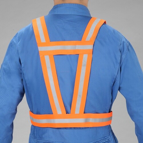 EA983R−261 安全ベスト(伸縮/オレンジ)