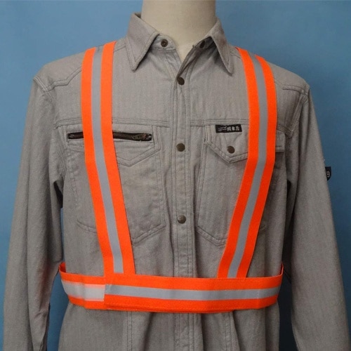 EA983R−261 安全ベスト(伸縮/オレンジ)