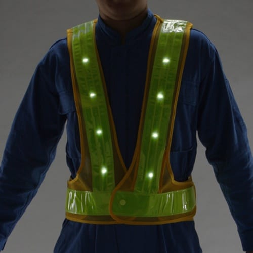 EA983R−533 LED安全ベスト(紺・黄/赤