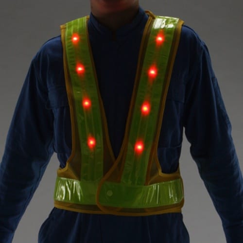 EA983R−533 LED安全ベスト(紺・黄/赤