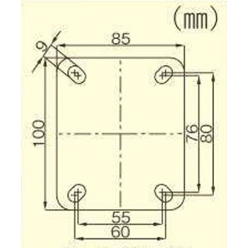 EA986GA−1 125mm キャスター(固定金