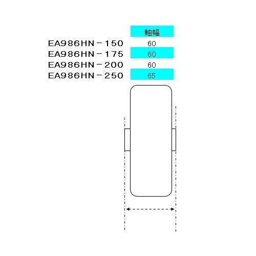 EA986HN−175 175mm キャスター(固