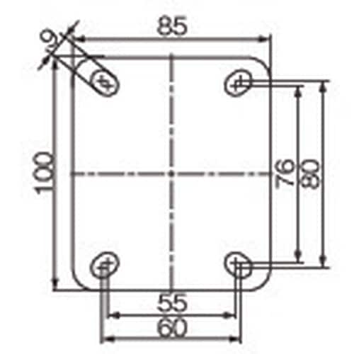 EA986HT−72 60mm キャスター(固定金