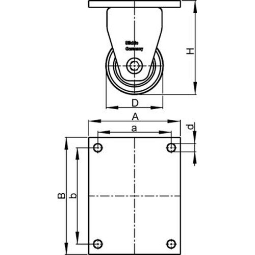 EA986JW−100 100mm キャスター(固