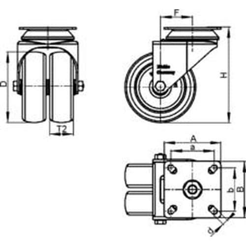 EA986JX−125 125mm キャスター(自