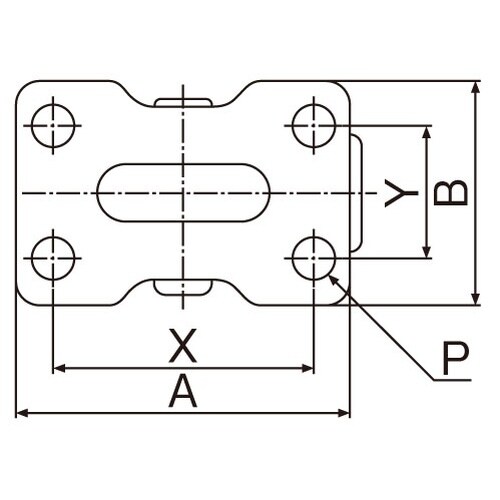 EA986PF−51 65mm キャスター(固定金