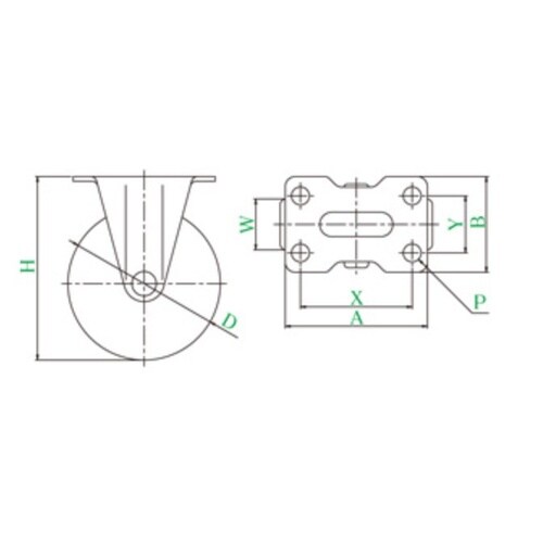 EA986PF−81 25mm キャスター(固定金