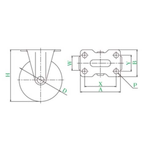 EA986PF−82 32mm キャスター(固定金