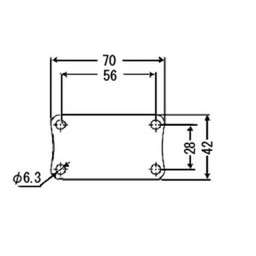 EA986PT−92 75mm キャスター(固定金