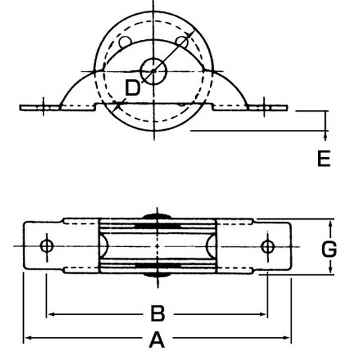 EA986RG−2 35mm 戸車(スチール製/2