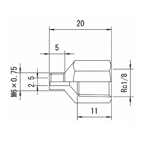 EA991CY−101 R1/8”−M6x0.75