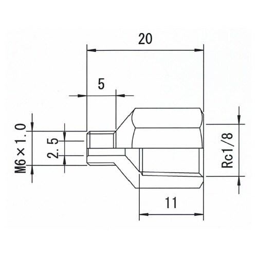 EA991CY−102 R1/8”− M6x1.0