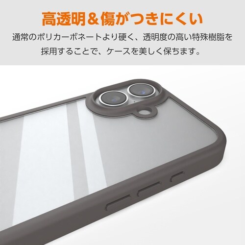 iPhone17 ケース D3O グレー