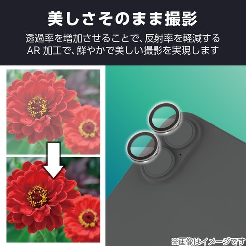 iPhone 17 カメラレンズガラス シルバー