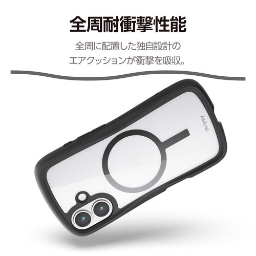 iPhone17ケース Grippy 磁力 黒