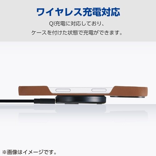 iPhone17 レザーケース キャメル