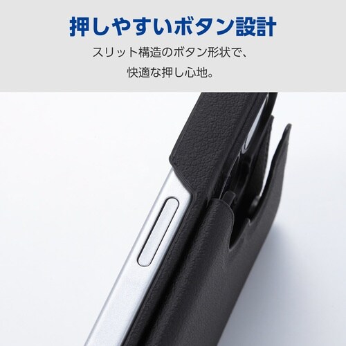 iPhone17 レザーケース カード ブラック