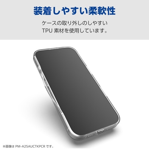 iPhone17ソフトケース レンズ保護 ブラック