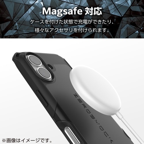iPhone17ZEROSHOCKケース 磁石 黒