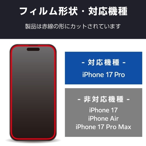 iPhone17Proガラスフィルム ツール防反射