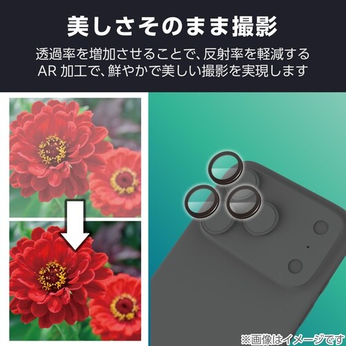 iPhone17Proカメラレンズガラス ブラック